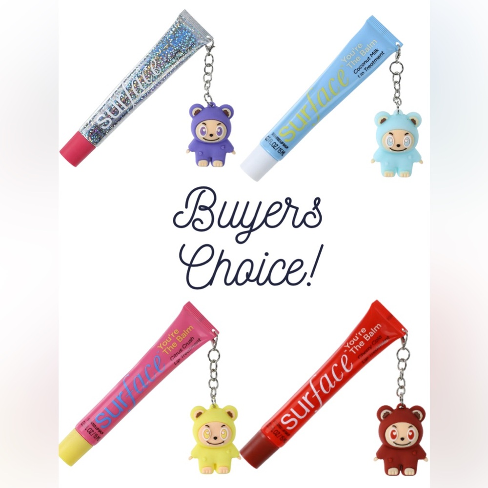 Cutie Pals Charm Lip Balm with Fuzzy Monster Keychain
